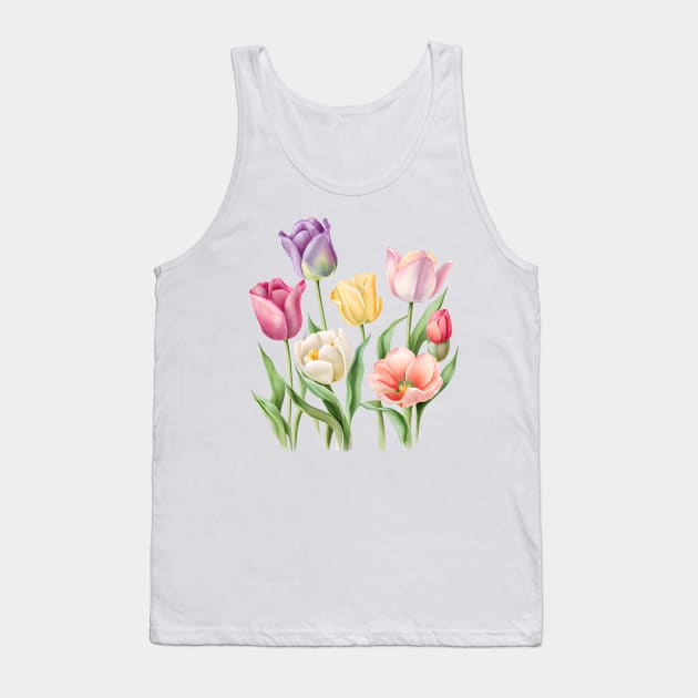 Tulips Tank Top by DreamLoudArt